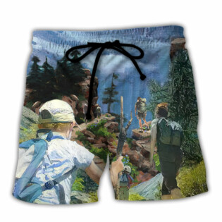 Hiking Hiking Is The Answer Who Cares What The Question Is - Beach Short
