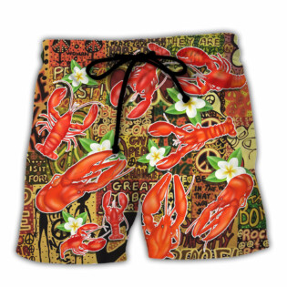 Lobster Everybody In The Hot Tub Hippie Tropical Vibe - Beach Short