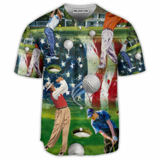 Golf American Art Style - Baseball Jersey - Owl Ohh