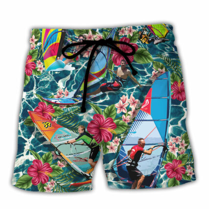 WindsurfingThe Wind Is Calling I Must Go Windsurf Gift Lovers Windsurfing - Beach Short