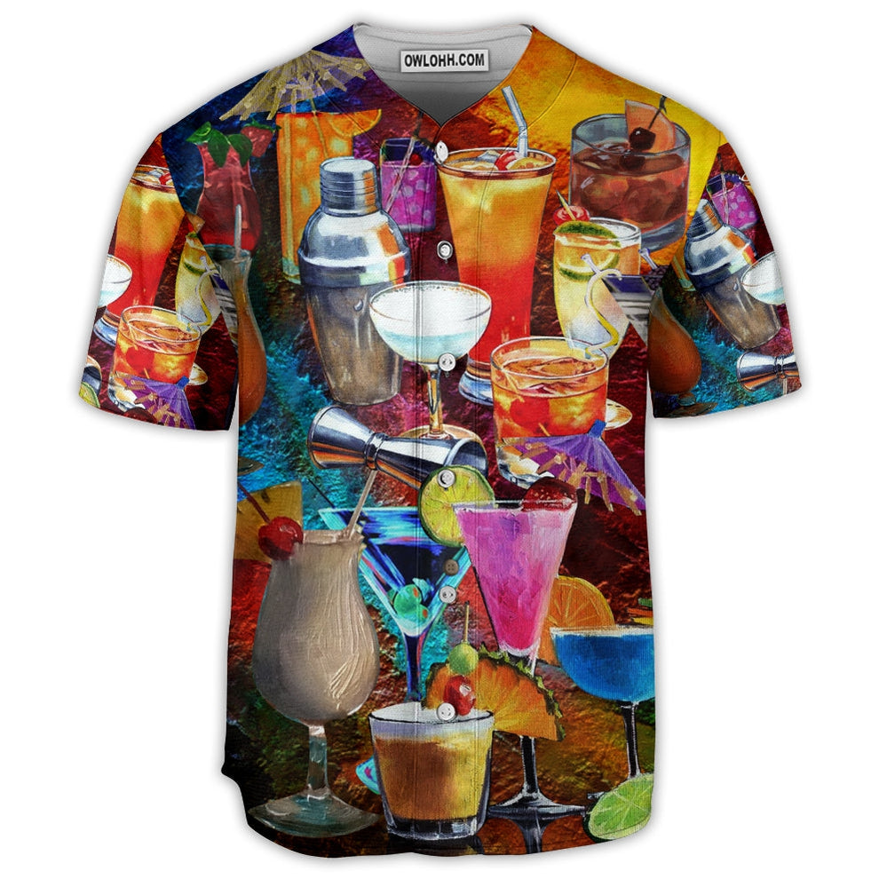 Cocktail Fruit Colorful Style - Baseball Jersey - Owl Ohh - Owl Ohh