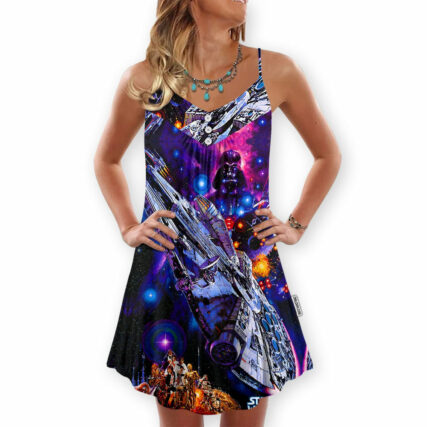 Star Wars Darth Vader Millennium Falcon - V-neck Sleeveless Cami Dress