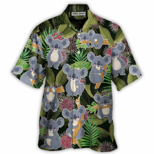 Koala Daily Life Funny Tropical Art - Hawaiian Shirt - Owl Ohh for men and women, kids - Owl Ohh
