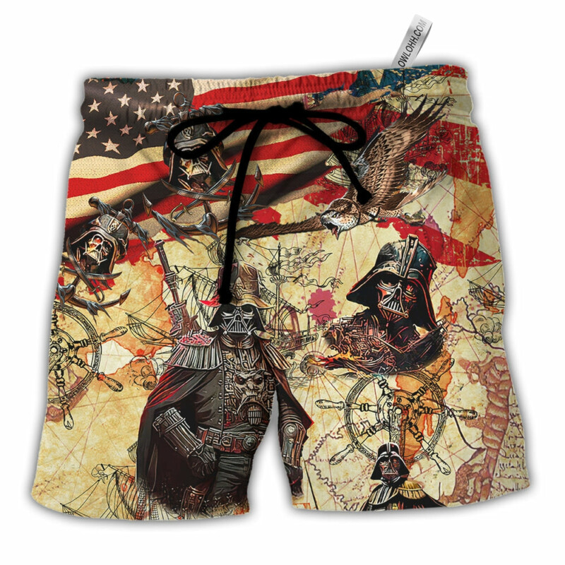 Independence Day Star Wars Darth Vader Pirates Home Is Where The Anchor Drops - Beach Short