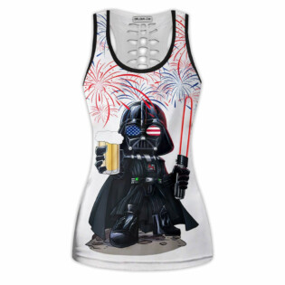 Starwars Independence Day Darth Vader With Beer - Tank Top Hollow