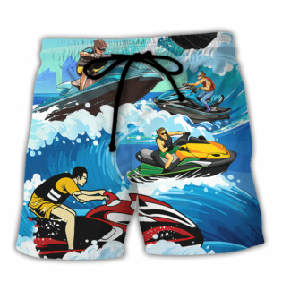 Jet Skis Saved Me From Being a Pornstar Funny Jet Skis Quote Gift Lover Beach - Beach Short