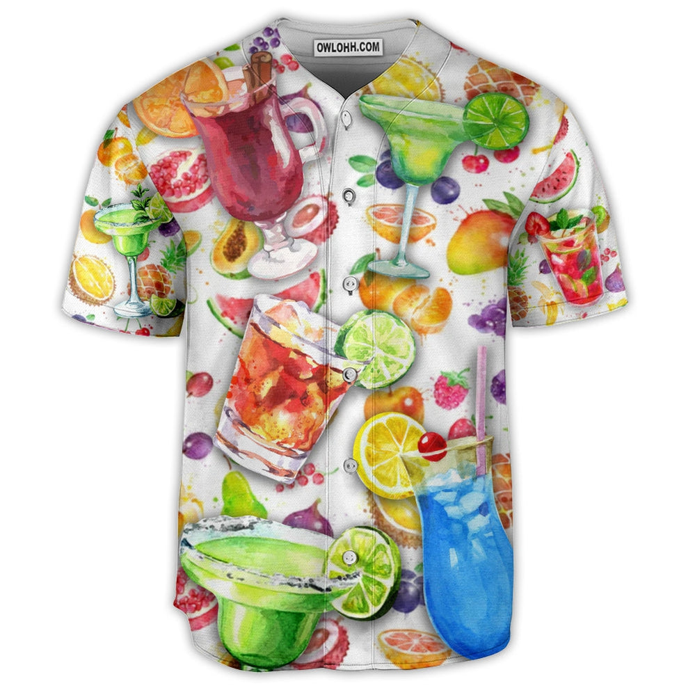 Cocktail Margarita Colorful Summer - Baseball Jersey - Owl Ohh - Owl Ohh
