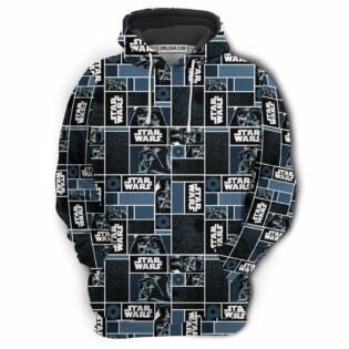 Starwars Darth Vader Geometric Pattern Black - Hoodie