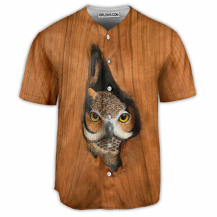 Owl Wood Art Style - Baseball Jersey - Owl Ohh - Owl Ohh