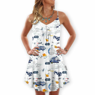 Starwars Space Ship - V-neck Sleeveless Cami Dress