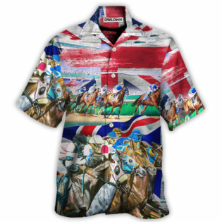 Horse United Kingdom Horse Racing Amazing Seat Lover - Hawaiian Shirt - Owl Ohh for men and women, kids - Owl Ohh