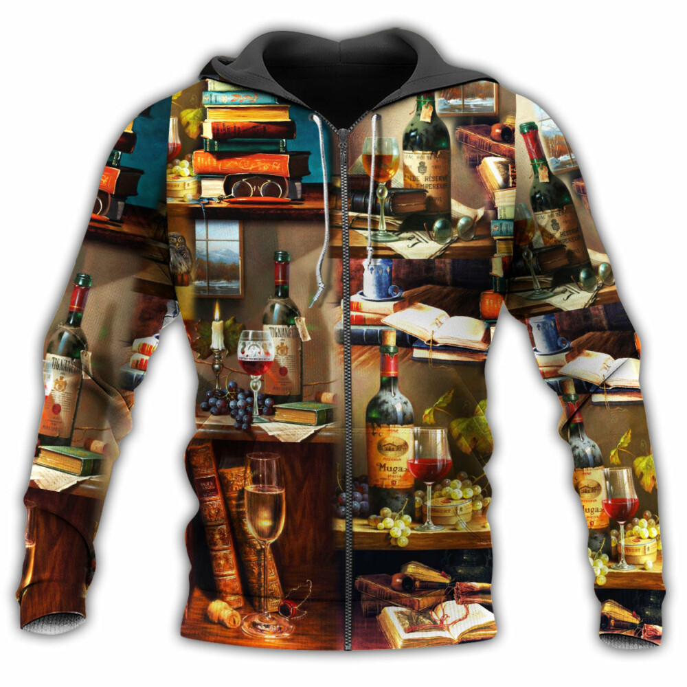 Book And The Smell Of Fine Drink - Hoodie - Owl Ohh - Owl Ohh