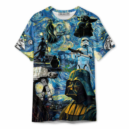 Starwars Starry Night Hope and Mysteries - T-shirt