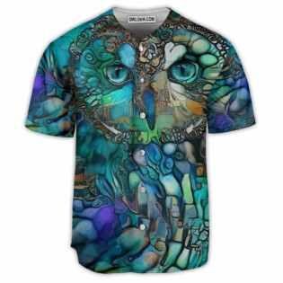 Owl Glass Art Style - Baseball Jersey - Owl Ohh - Owl Ohh