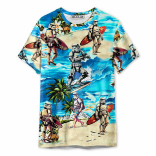 Stormtrooper Starwars Surfing - Unisex 3D T-shirt