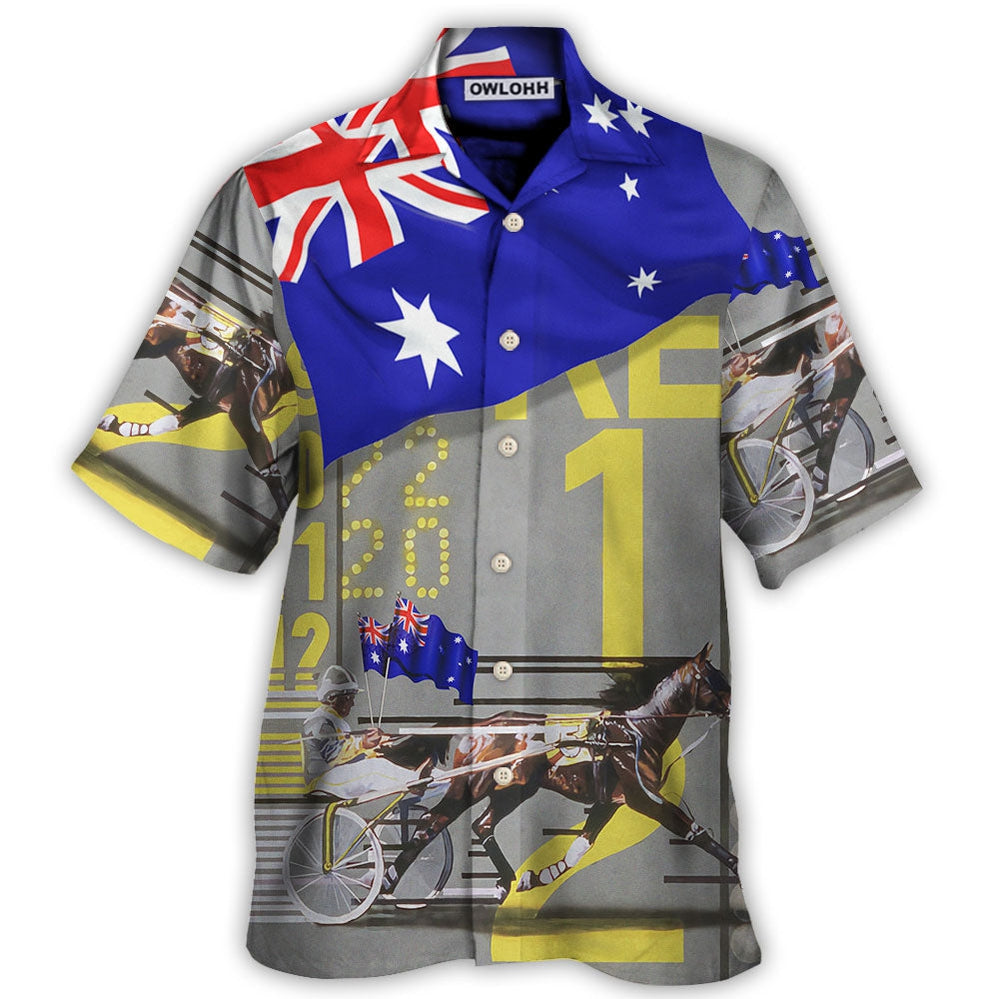 Harness Racing Horse Australia Vibe - Hawaiian Shirt - Owl Ohh for men and women, kids - Owl Ohh