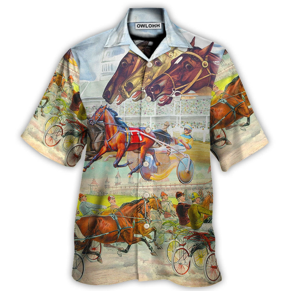 Harness Racing Horse Racing Horse Lover So Cool - Hawaiian Shirt - Owl Ohh for men and women, kids - Owl Ohh
