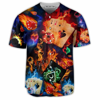 Poker Gambling Life Like Poker Has An Element Of Risk - Baseball Jersey - Owl Ohh - Owl Ohh
