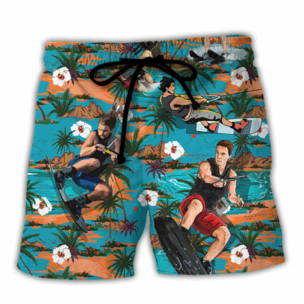 Waterskiing Ski Dad Just Like Regular Dad But Much Cooler Lover Waterski - Beach Short