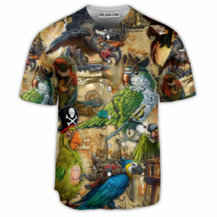 Parrot Pirates Ocean Lover Art - Baseball Jersey - Owl Ohh - Owl Ohh