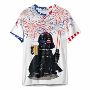 Starwars Independence Day Darth Vader With Beer - Unisex 3D T-shirt