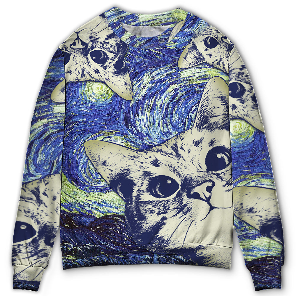 Cat Love Life Cute - Sweater - Ugly Christmas Sweaters - Owl Ohh - Owl Ohh