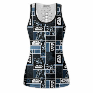 Starwars Darth Vader Geometric Pattern Black - Tank Top Hollow