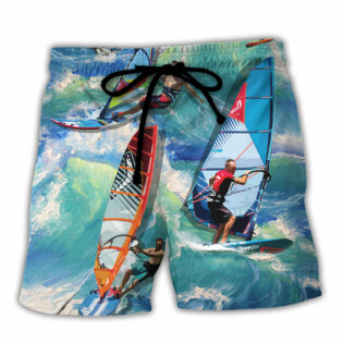 Windsurfing Cancel Everything There Is Wind Windsurfing Lovers -Beach Short