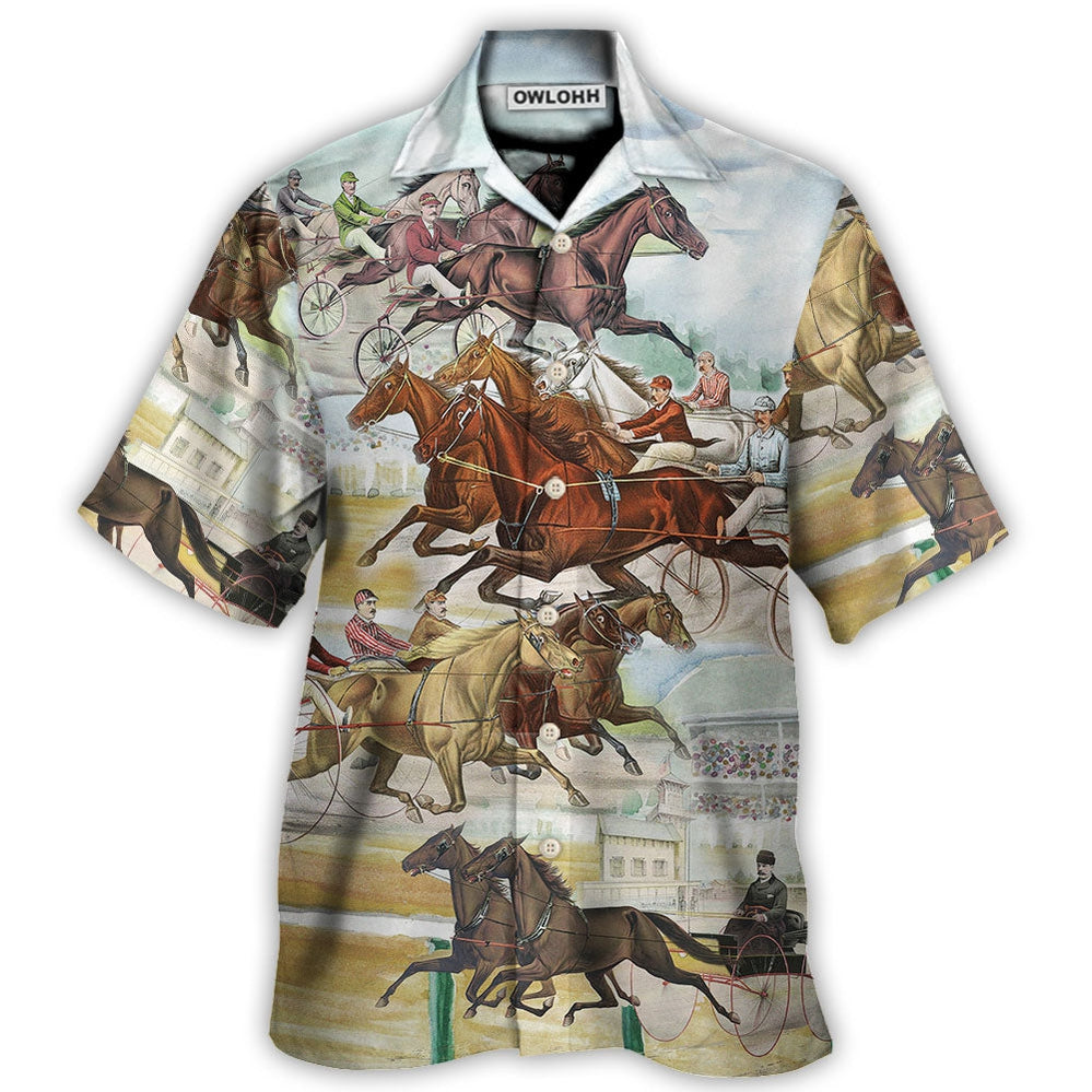 Harness Racing Horse Racing The Best Seat - Hawaiian Shirt - Owl Ohh for men and women, kids - Owl Ohh