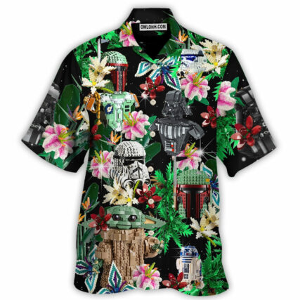 Star Wars Lego Baby Yoda, Boba Fett, Darth Vader and Stormtroopers Tropical - Hawaiian Shirt