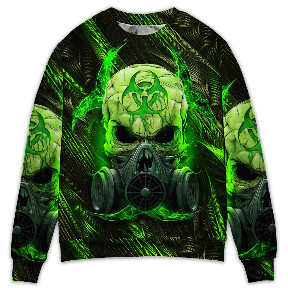 Skull Mask Green Lighting - Sweater - Ugly Christmas Sweater - Owl Ohh - Owl Ohh