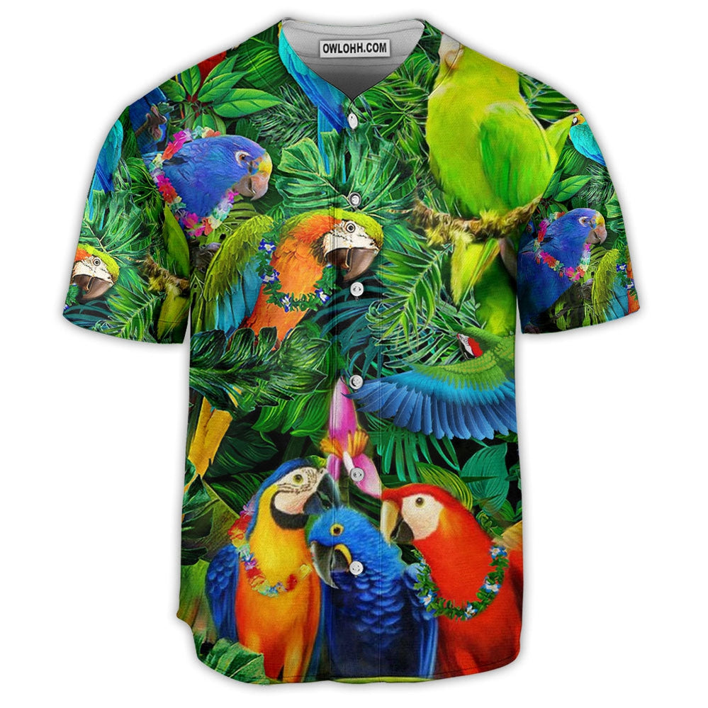 Parrot Tropical Summer Time - Baseball Jersey - Owl Ohh - Owl Ohh