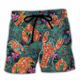 Lobster There Was More Than One Lobster Tropical Vibe Amazing Style - Beach Short