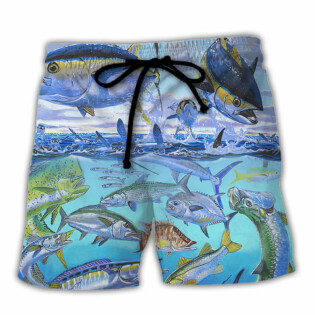 Fishing Undersea The Rodfather Tuna Fish - Beach Short
