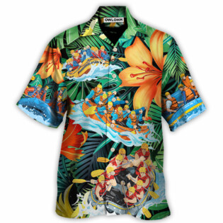 Water Rafting Lover Tropical Style - Hawaiian Shirt - Owl Ohh for men and women, kids - Owl Ohh