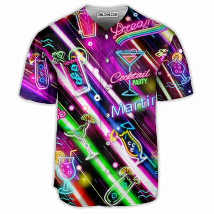 Cocktail Martini Happy Hour Stunning Style - Baseball Jersey - Owl Ohh - Owl Ohh