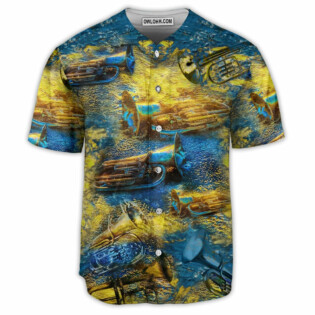 Saxophone Music Love Peace Life Yellow - Baseball Jersey - Owl Ohh