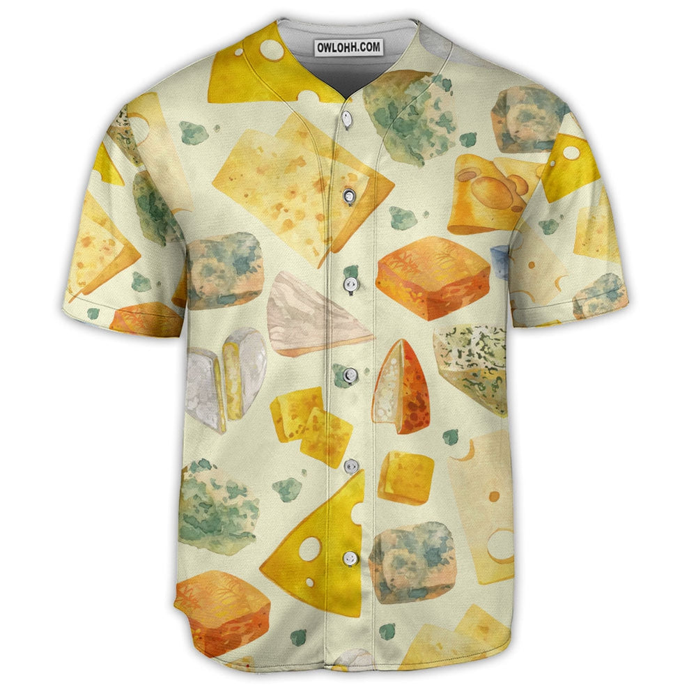Food Cheese Art Lover - Baseball Jersey - Owl Ohh