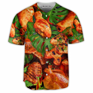 Chicken Meat Tropical Lover Art Style - Baseball Jersey - Owl Ohh
