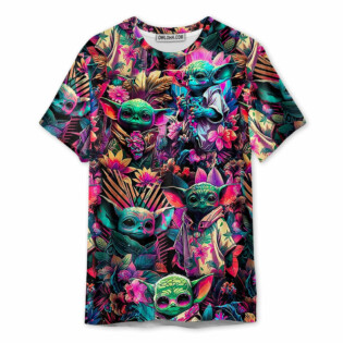 Star Wars Baby Yoda Synthwave Cool - Unisex 3D T-shirt