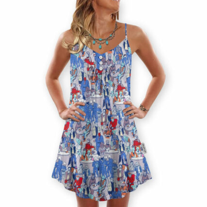 STAR WARS CANTINA - V-neck Sleeveless Cami Dress