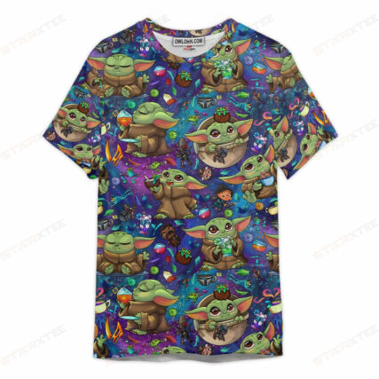 Star Wars Baby Yoda Cocktail Gift For Fans T-Shirt