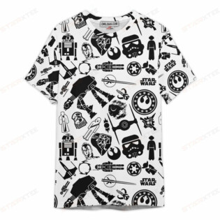 Star Wars Black and White Gift For Fans T-Shirt
