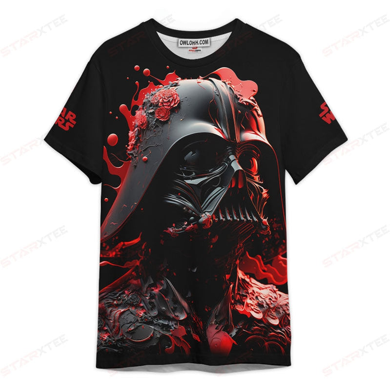 Star Wars Darth Vader Flower Red Gift For Fans T-Shirt