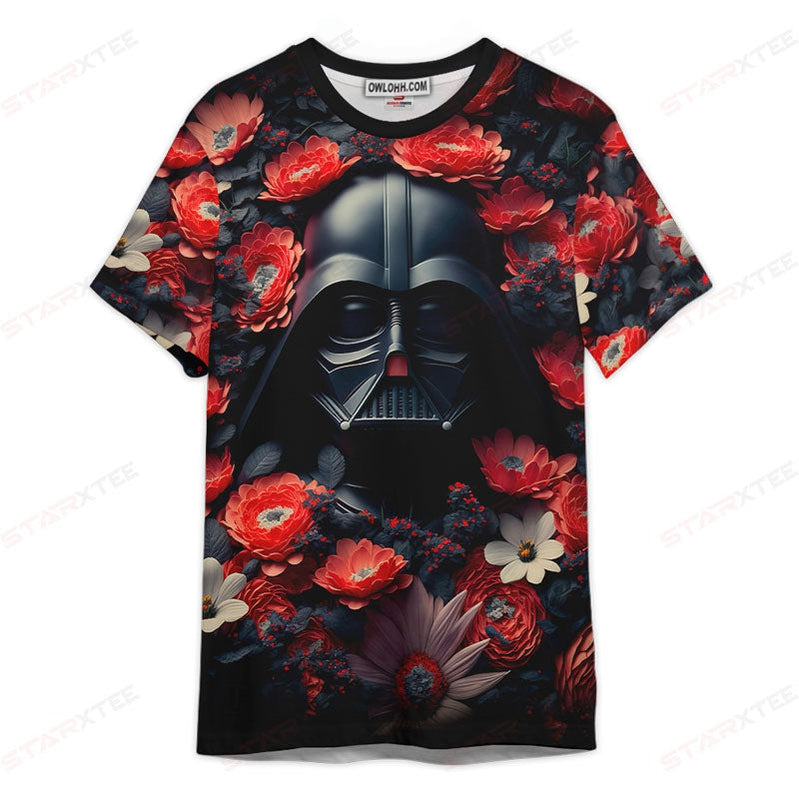 Star Wars Darth Vader Flower Gift For Fans T-Shirt