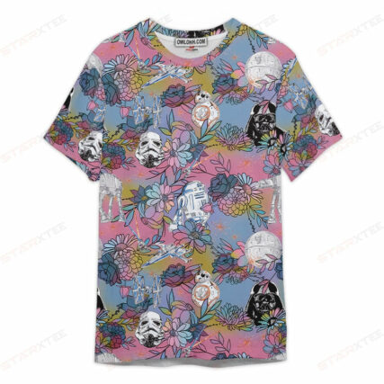 Star Wars Space Flower Colorful Gift For Fans T-Shirt