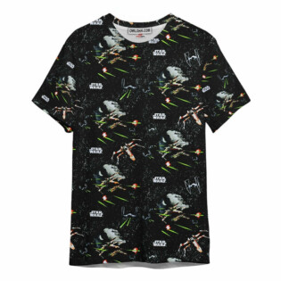 Star Wars Galaxy Pattern Black Gift For Fans T-Shirt