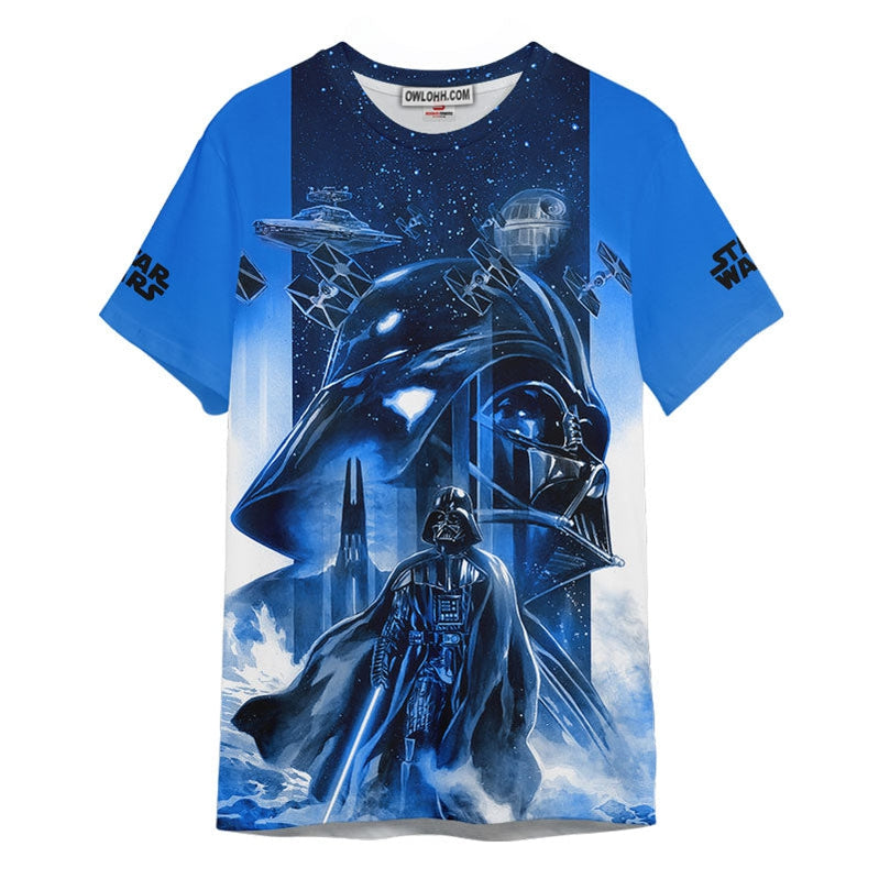 Star Wars Darth Vader Blue Galaxy Gift For Fans T-Shirt