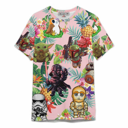 Star Wars Tropical Flowers Beach  Gift For Fans T-Shirt