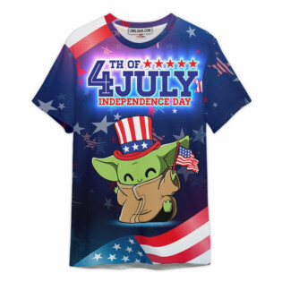 Star Wars Baby Yoda Happy 4th Of July Gift For Fans T-Shirt